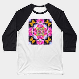 Pink flowers and honeybees meet. Baseball T-Shirt